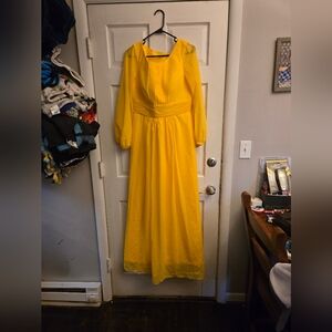 Elegant Yellow Women's Dress Size 12